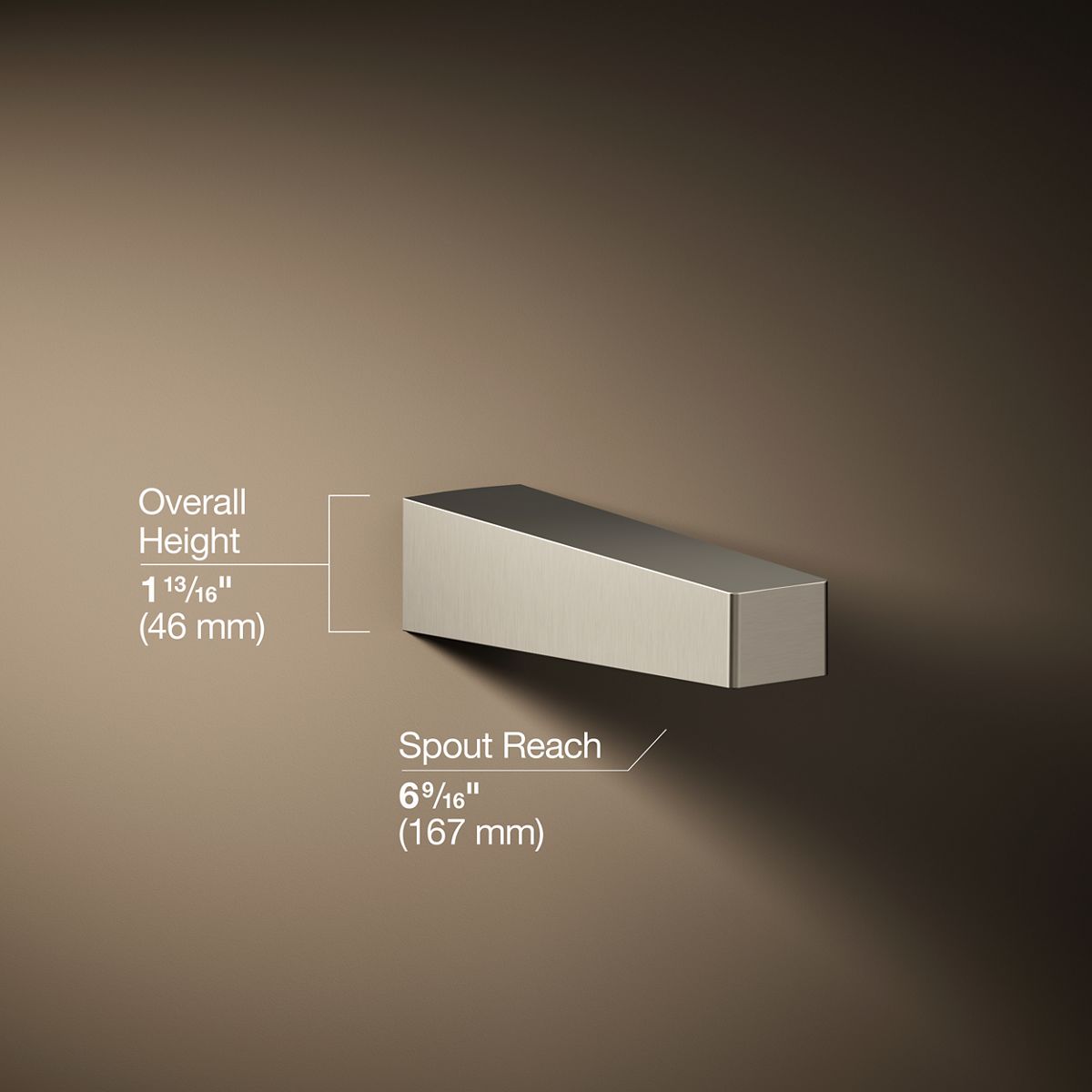 3/4 view of product with dimensions
