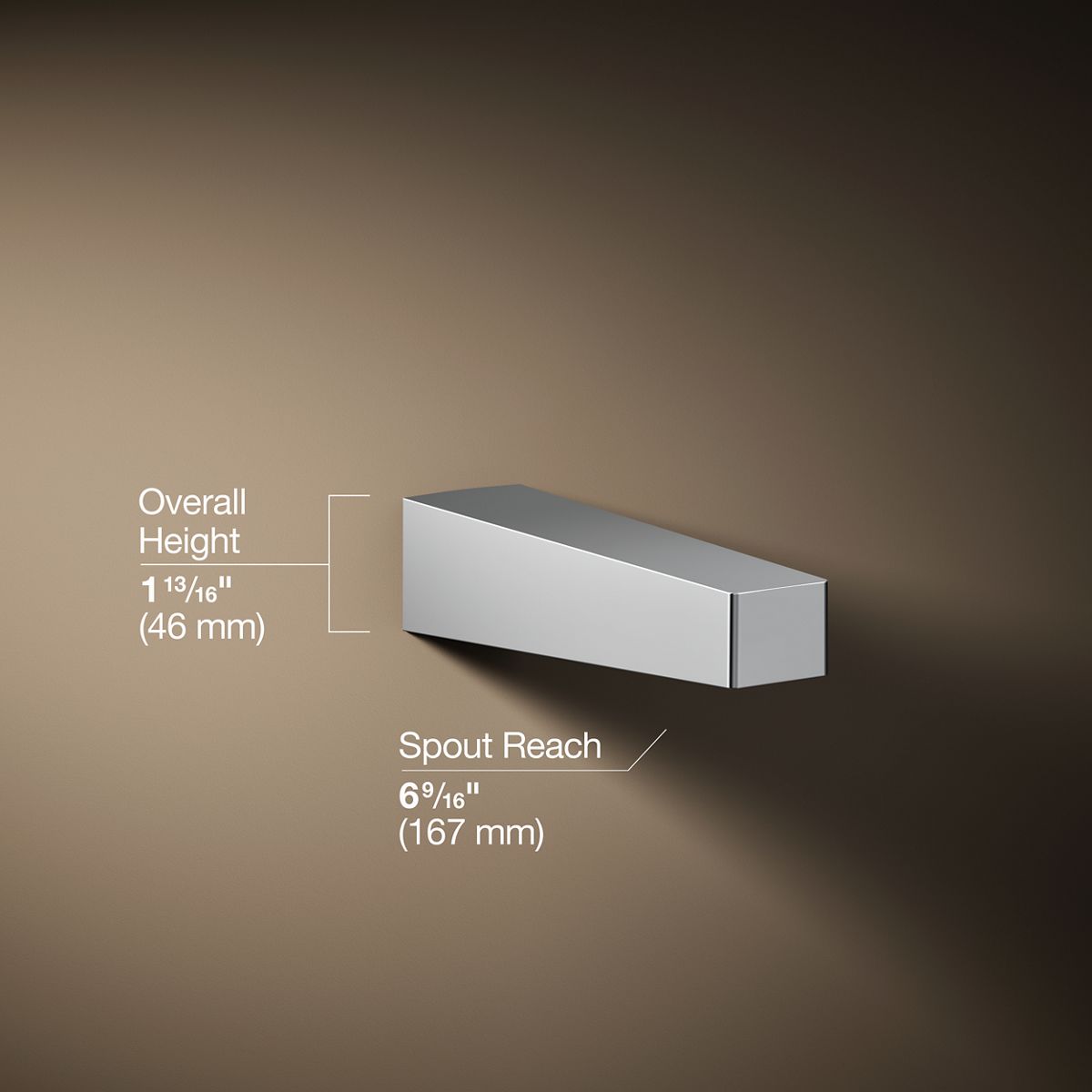 3/4 view of product with dimensions