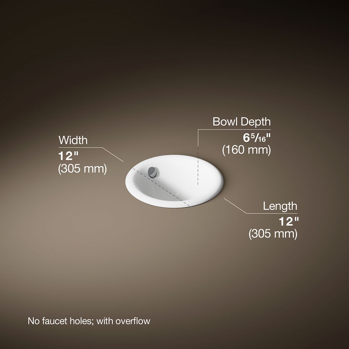 3/4 view of product with dimensions