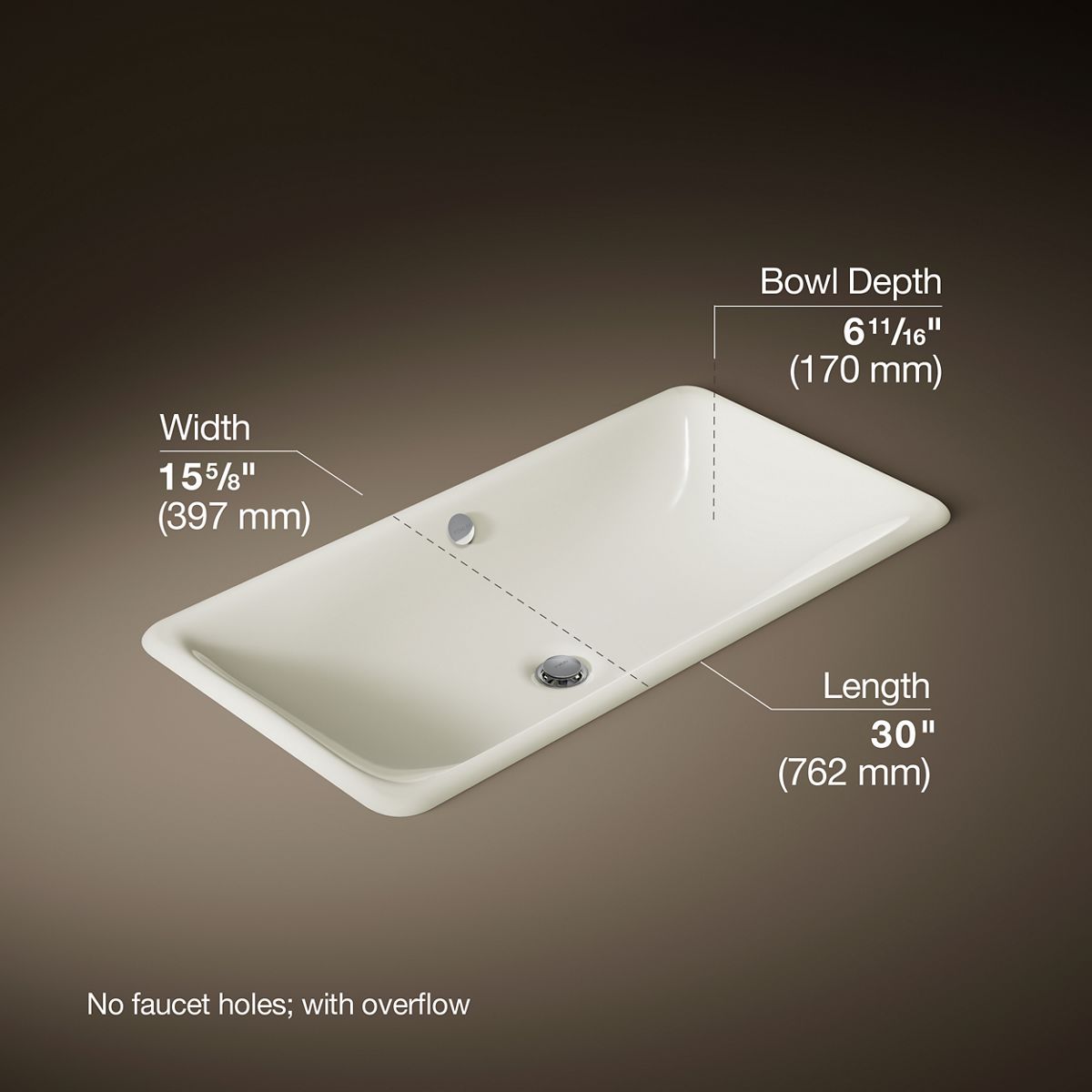 3/4 view of product with dimensions