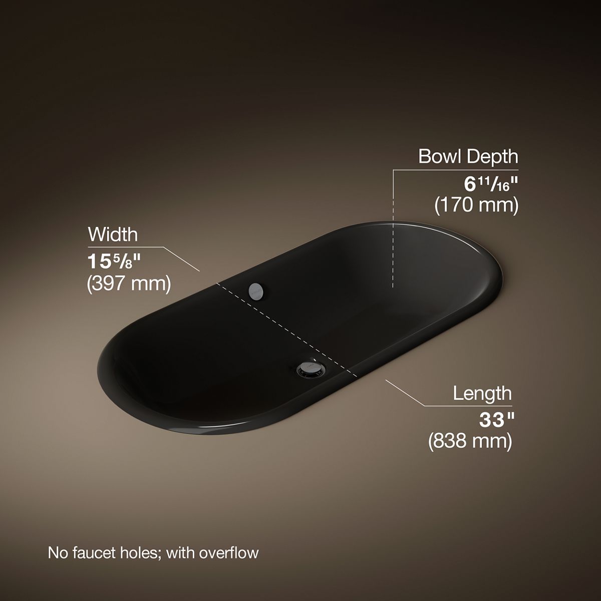 3/4 view of product with dimensions