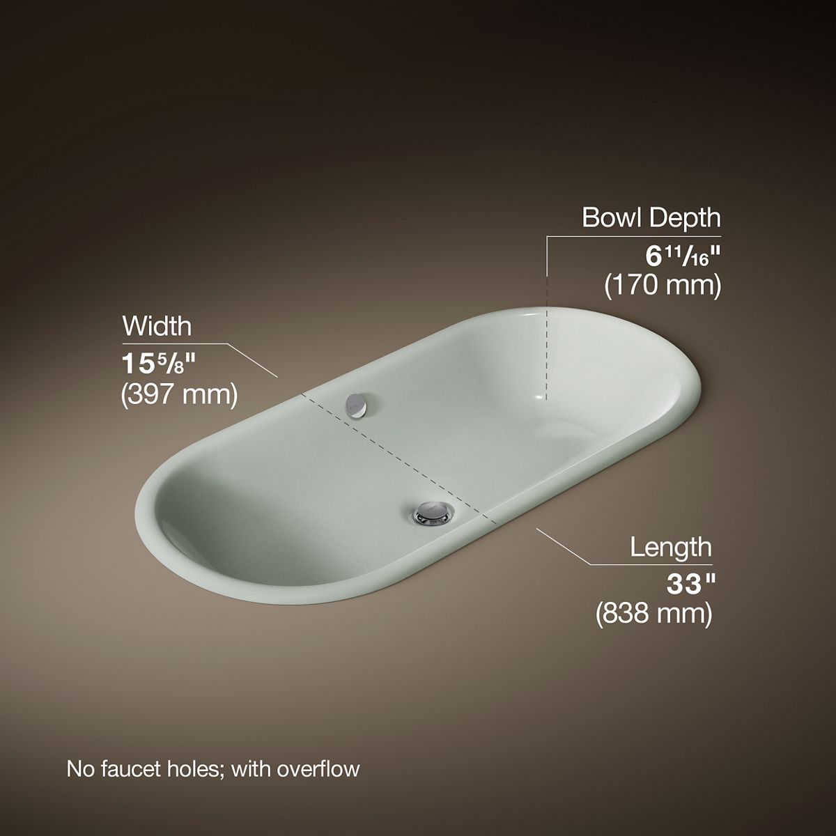 3/4 view of product with dimensions