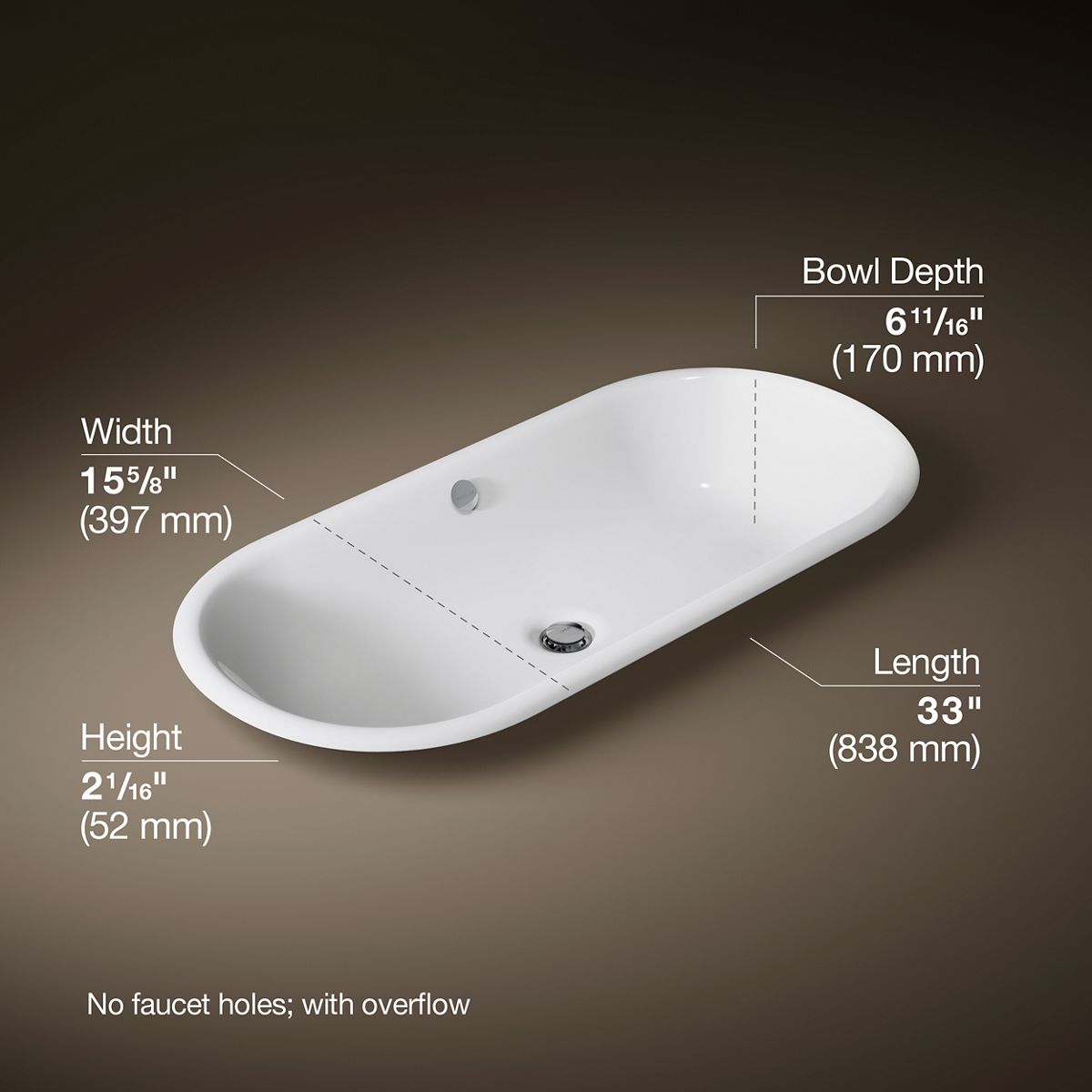 3/4 view of product with dimensions