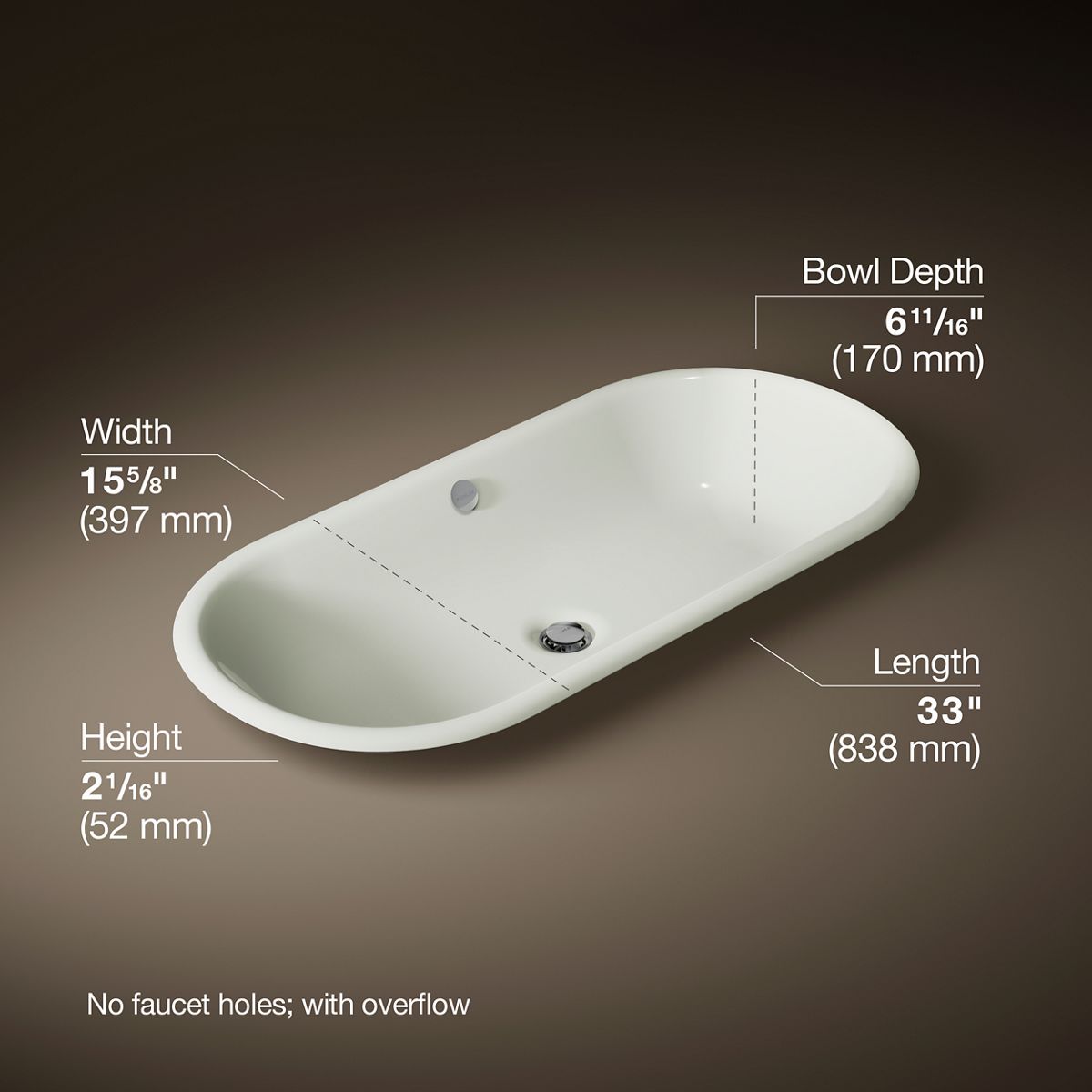 3/4 view of product with dimensions