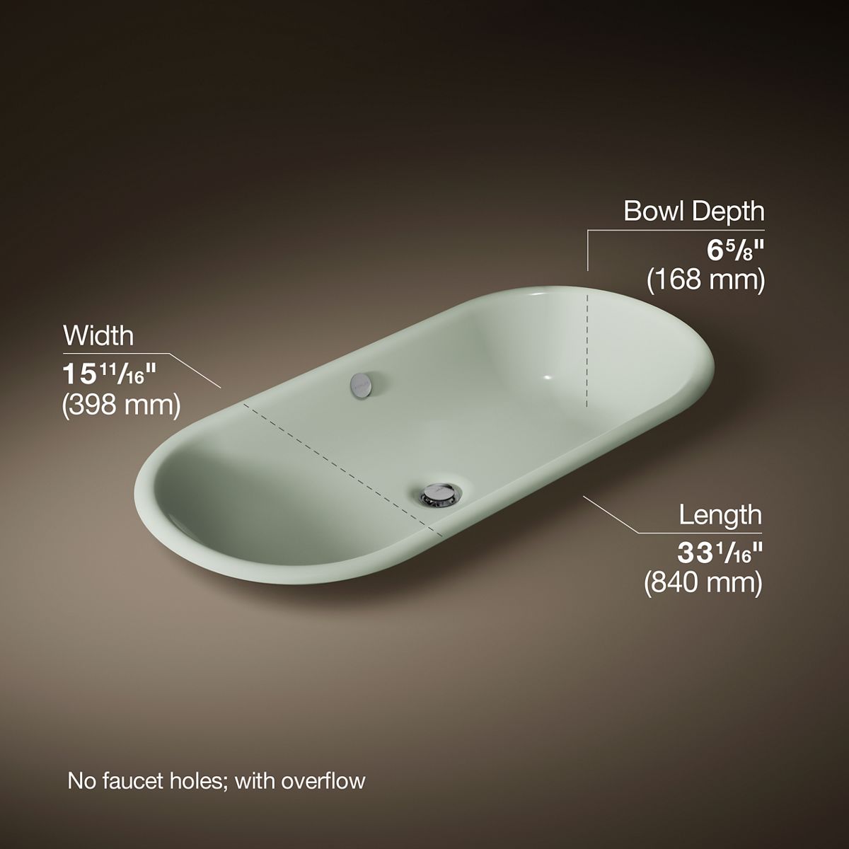 3/4 view of product with dimensions