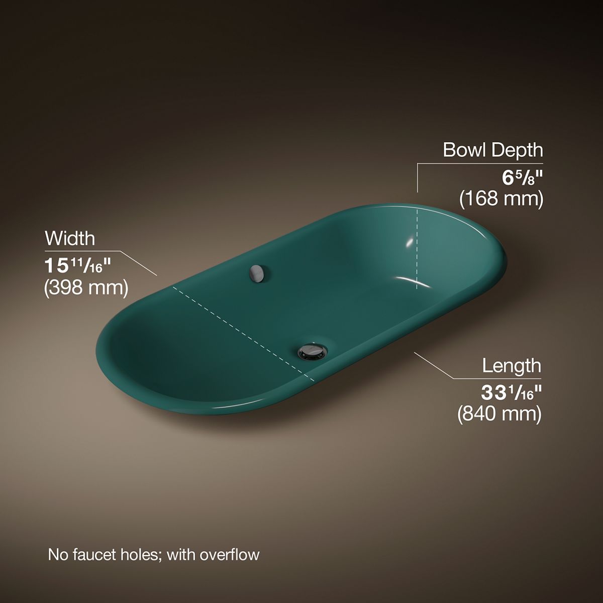 3/4 view of product with dimensions
