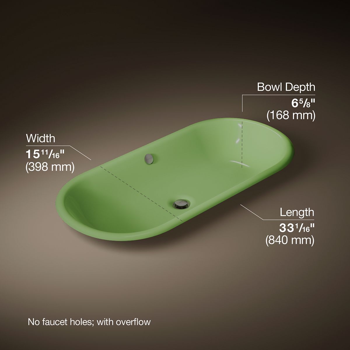 3/4 view of product with dimensions