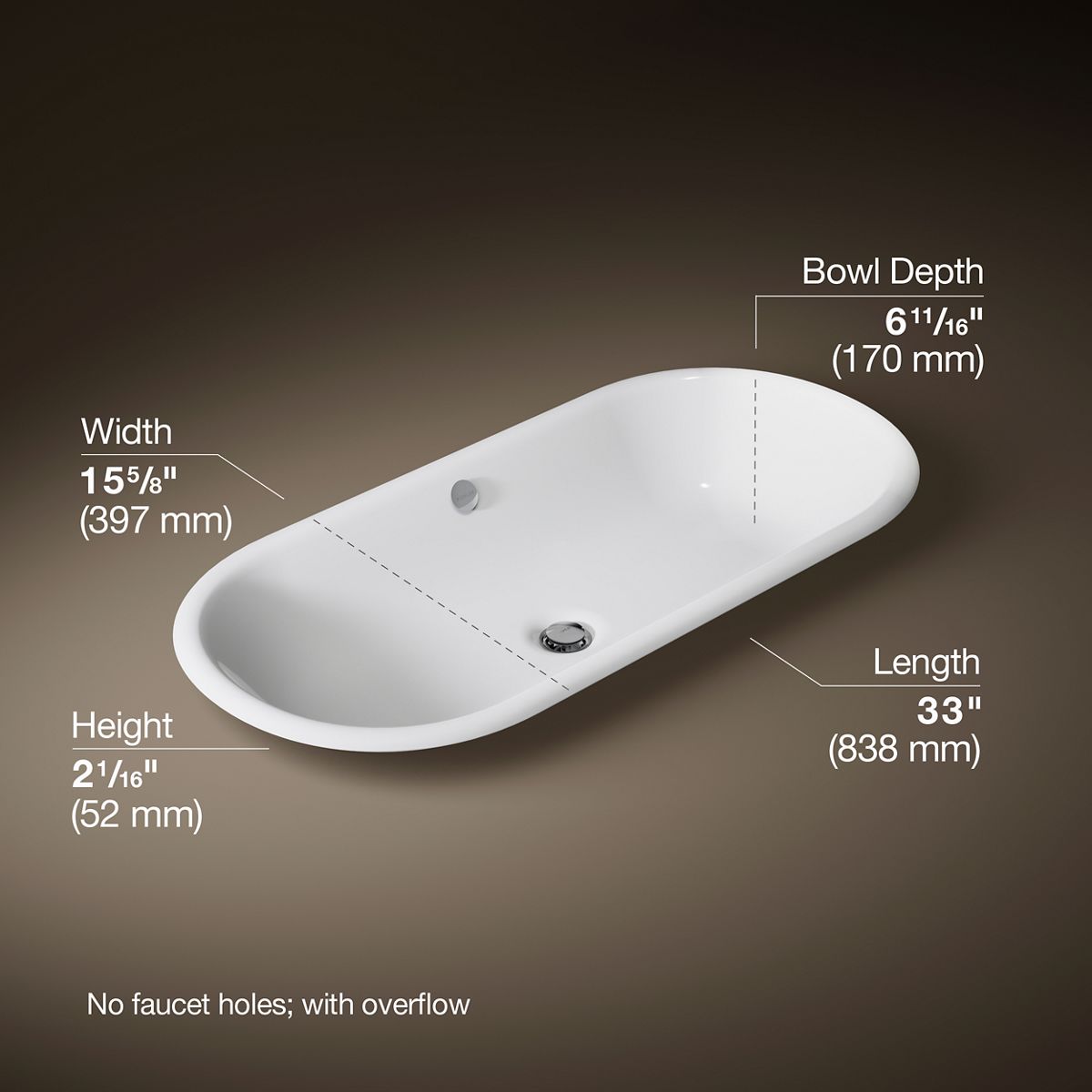 3/4 view of product with dimensions