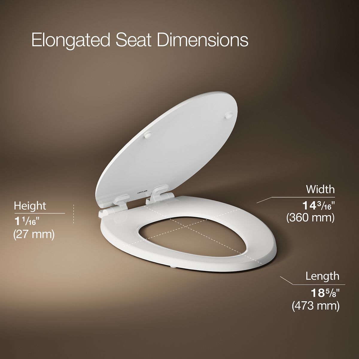 3/4 view of product with dimensions
