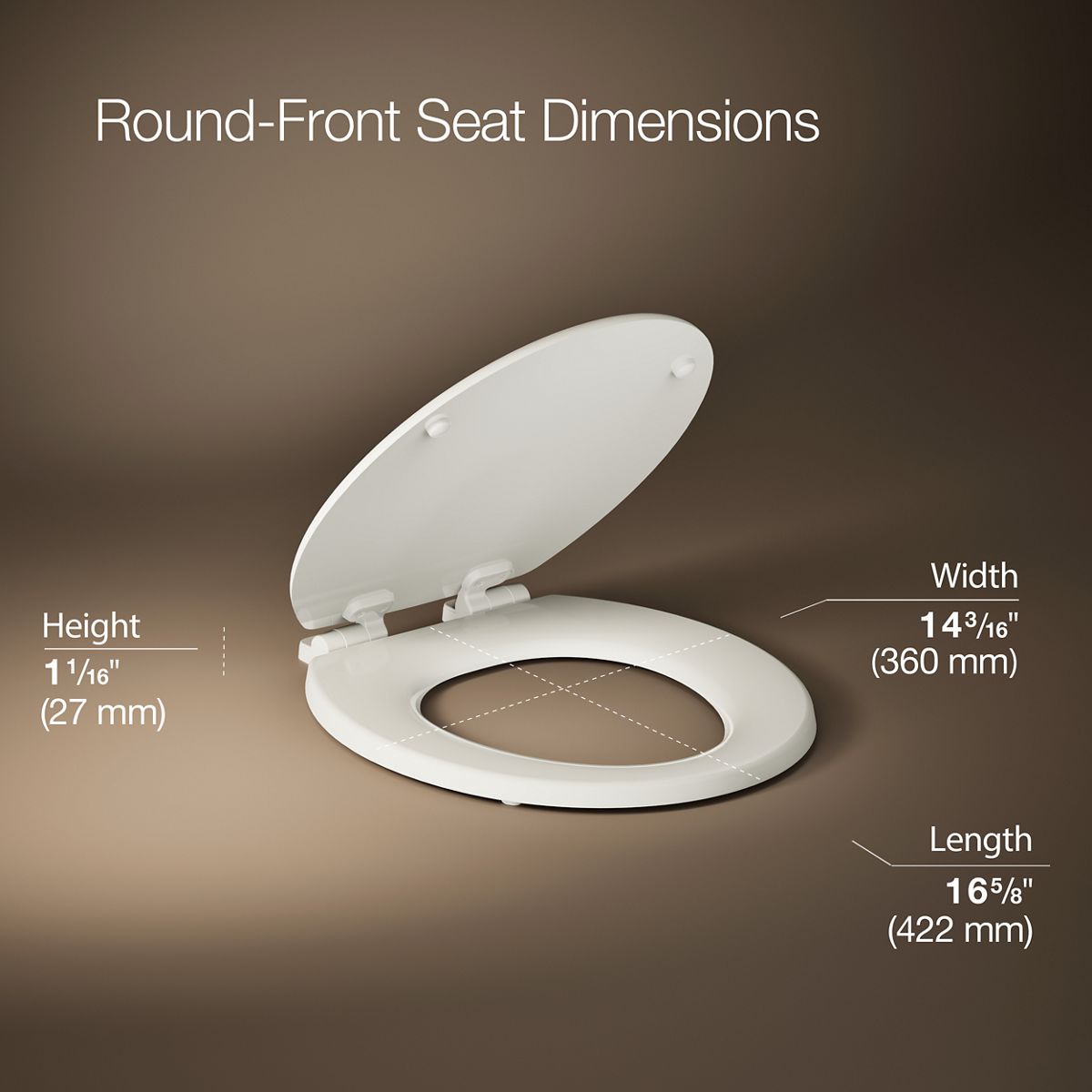 3/4 view of product with dimensions