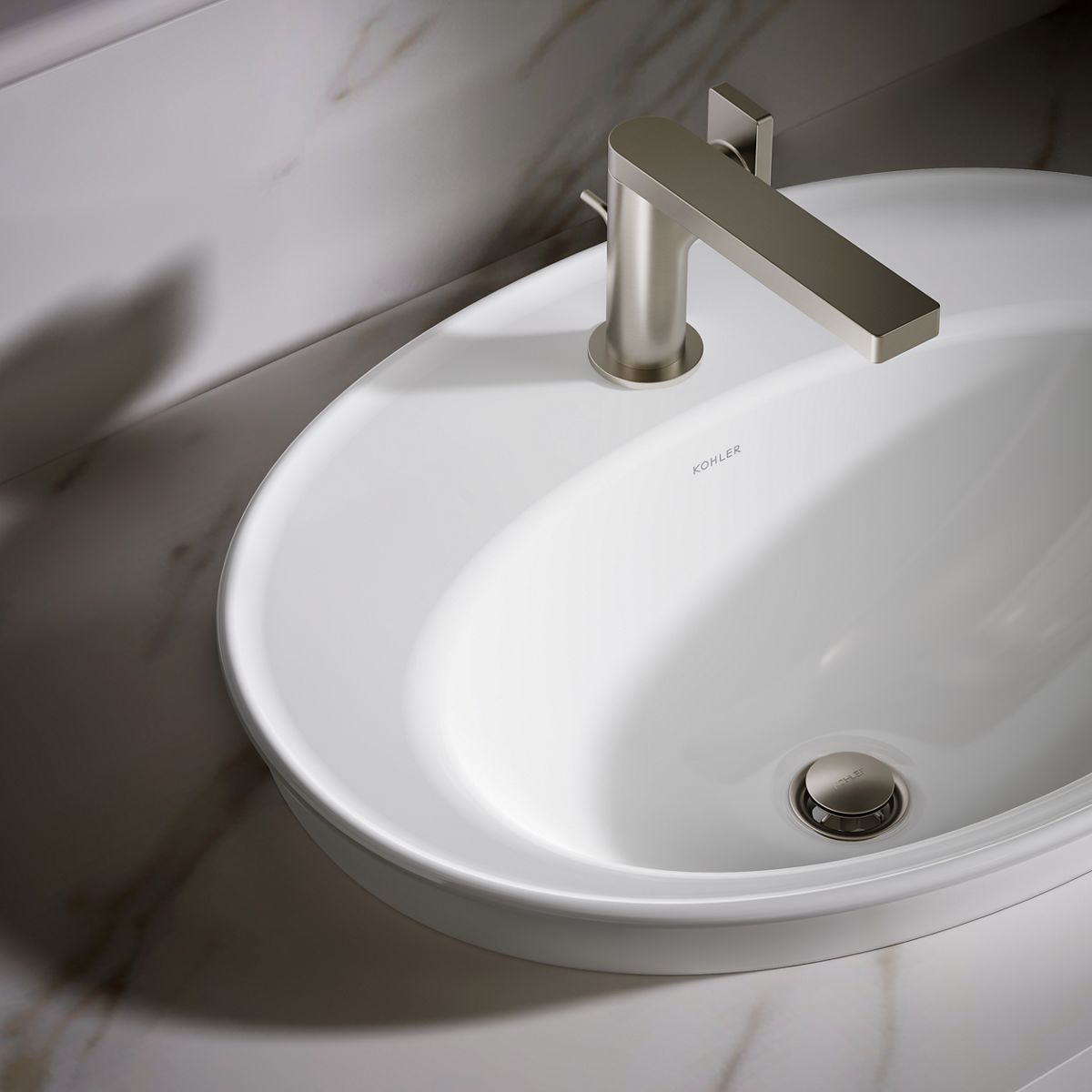 KOHLER | K-2075-1 | Serif Drop-In Sink with Single Faucet Hole