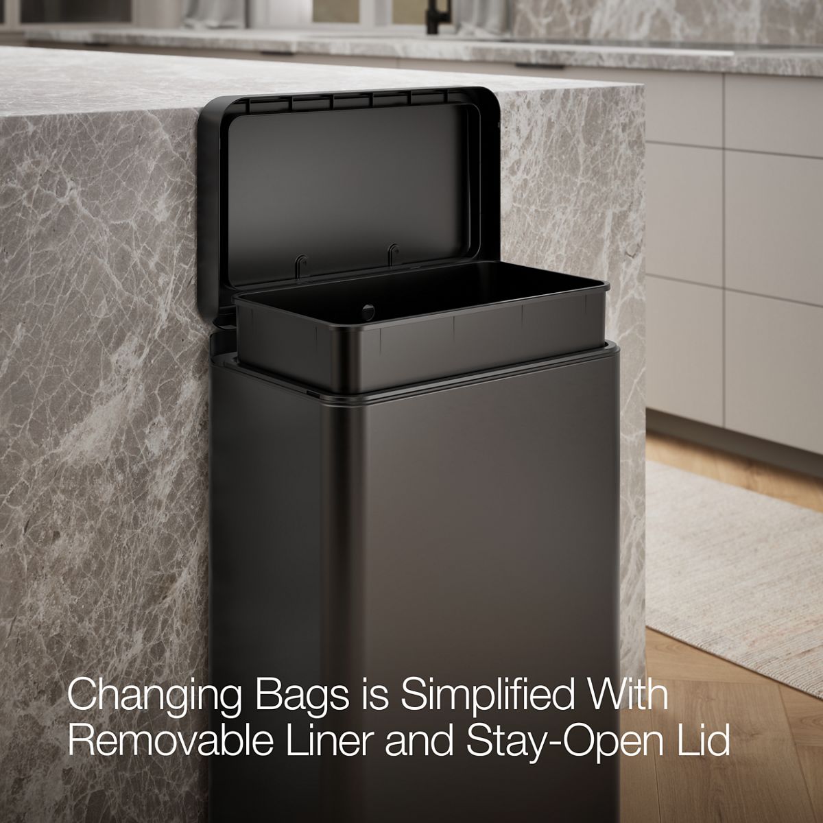 KOHLER | 20940 | undefined| 13-gallon stainless steel step trash can