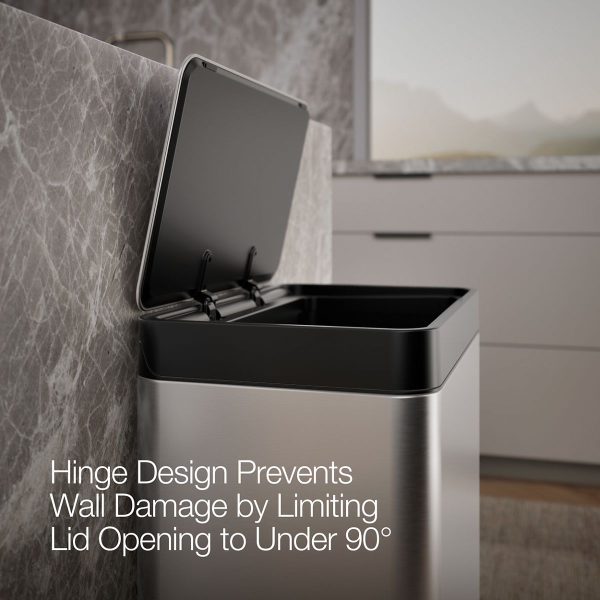 13-Gallon Stainless Steel Step Trash Can | K-20940 | KOHLER