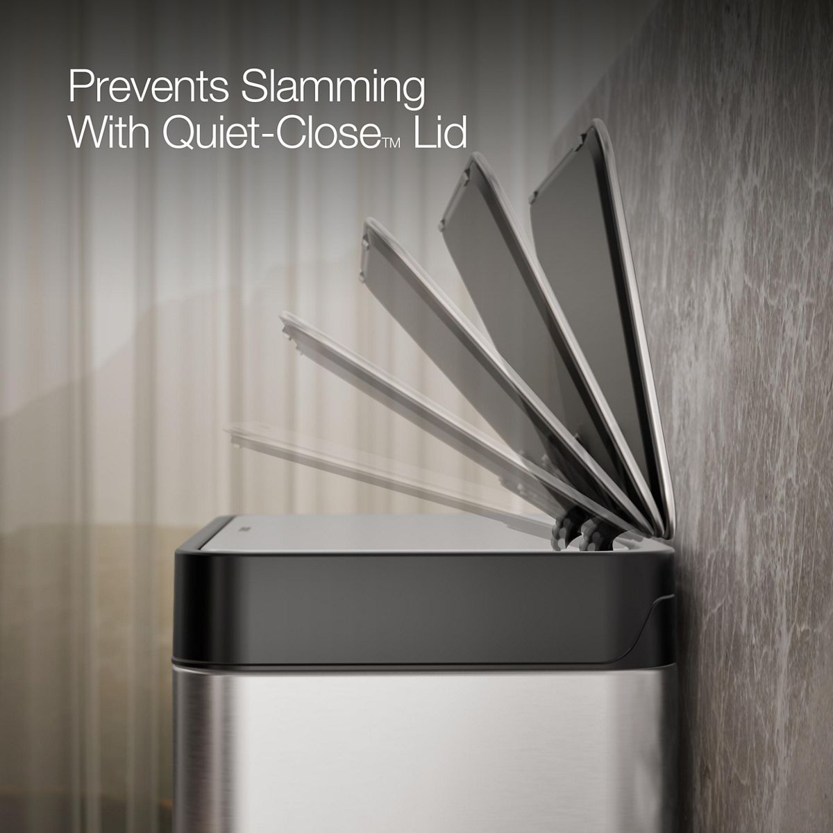 8-gallon loft stainless steel step trash can | K-20941 | KOHLER