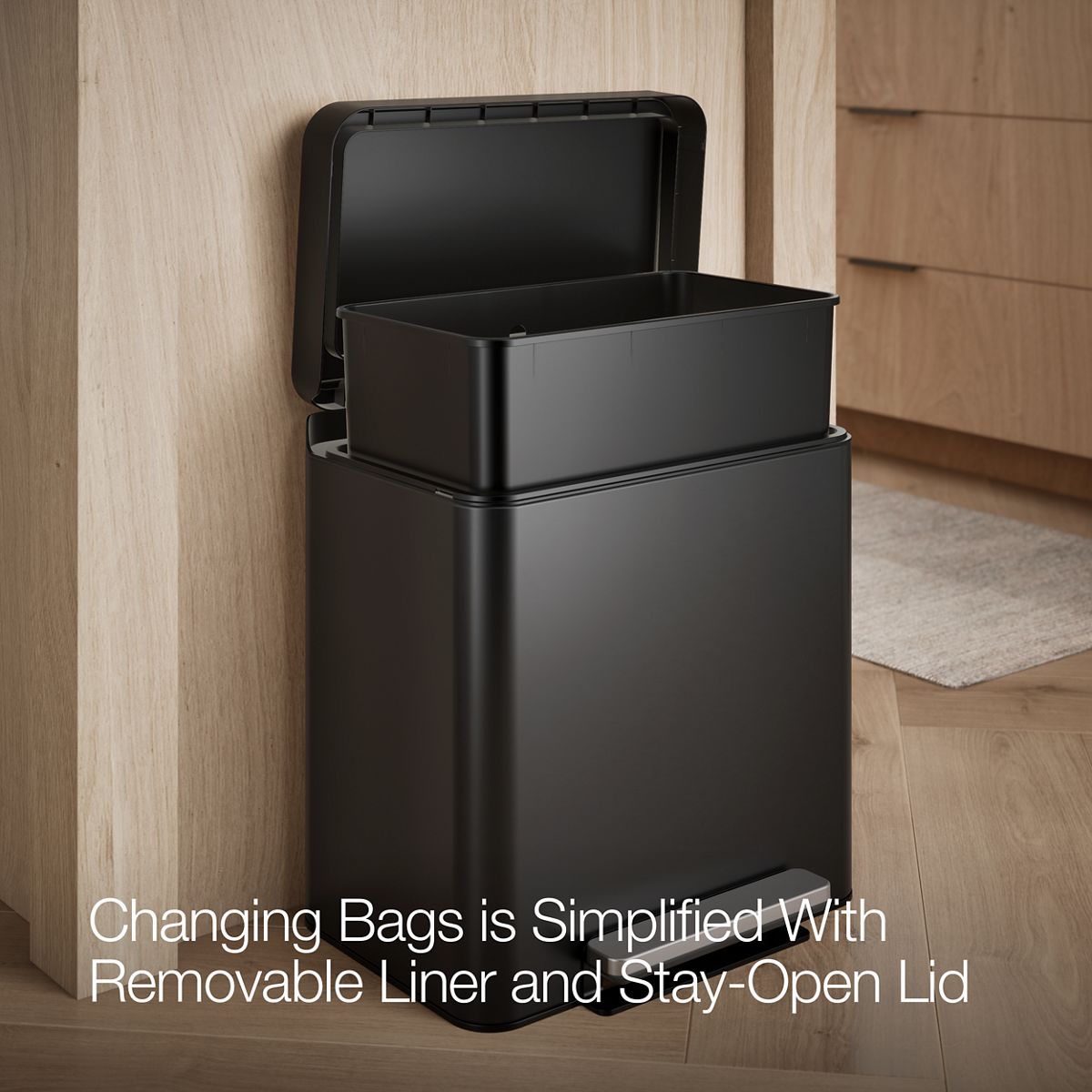 8-gallon stainless steel step trash can | K-20942 | KOHLER