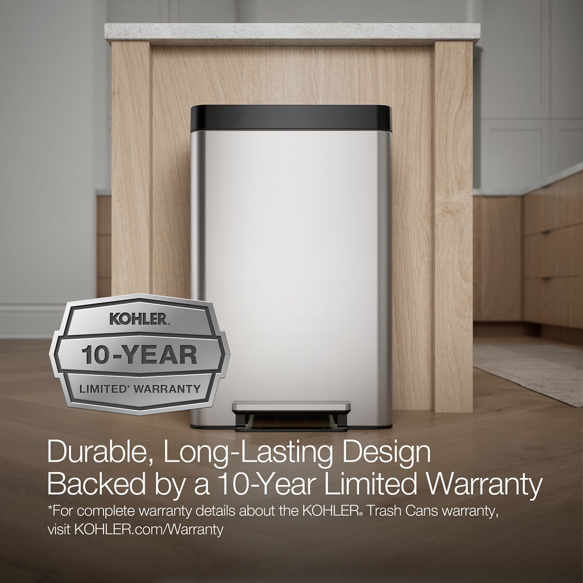 KOHLER | K-20956 | Dual Compartment Step Trash Can