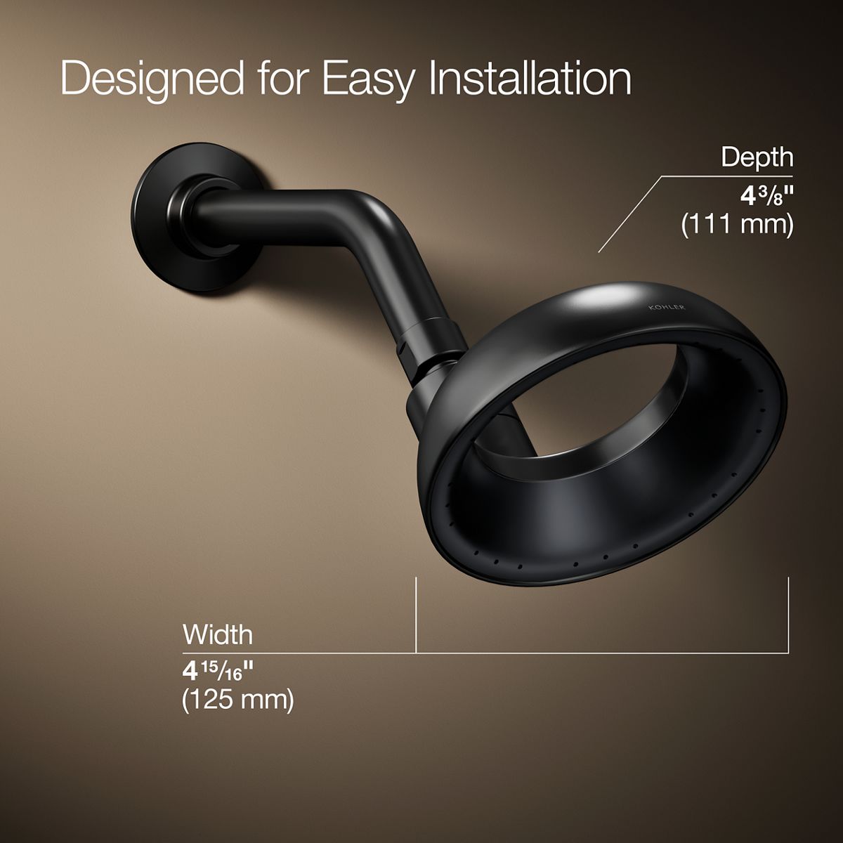 3/4 view of product with dimensions