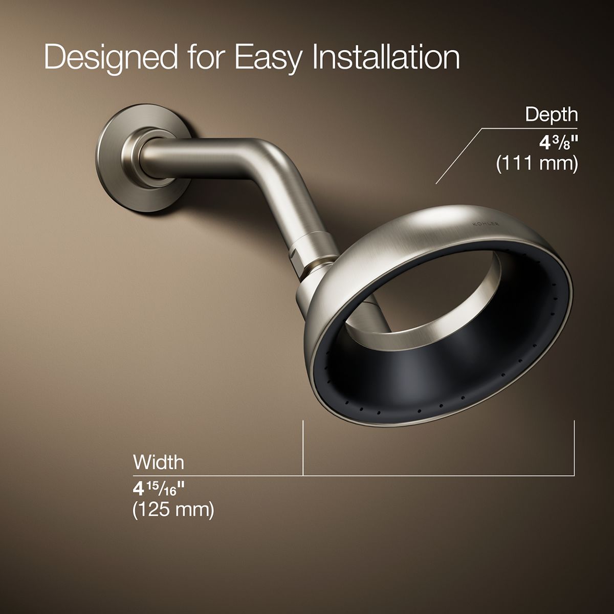 3/4 view of product with dimensions