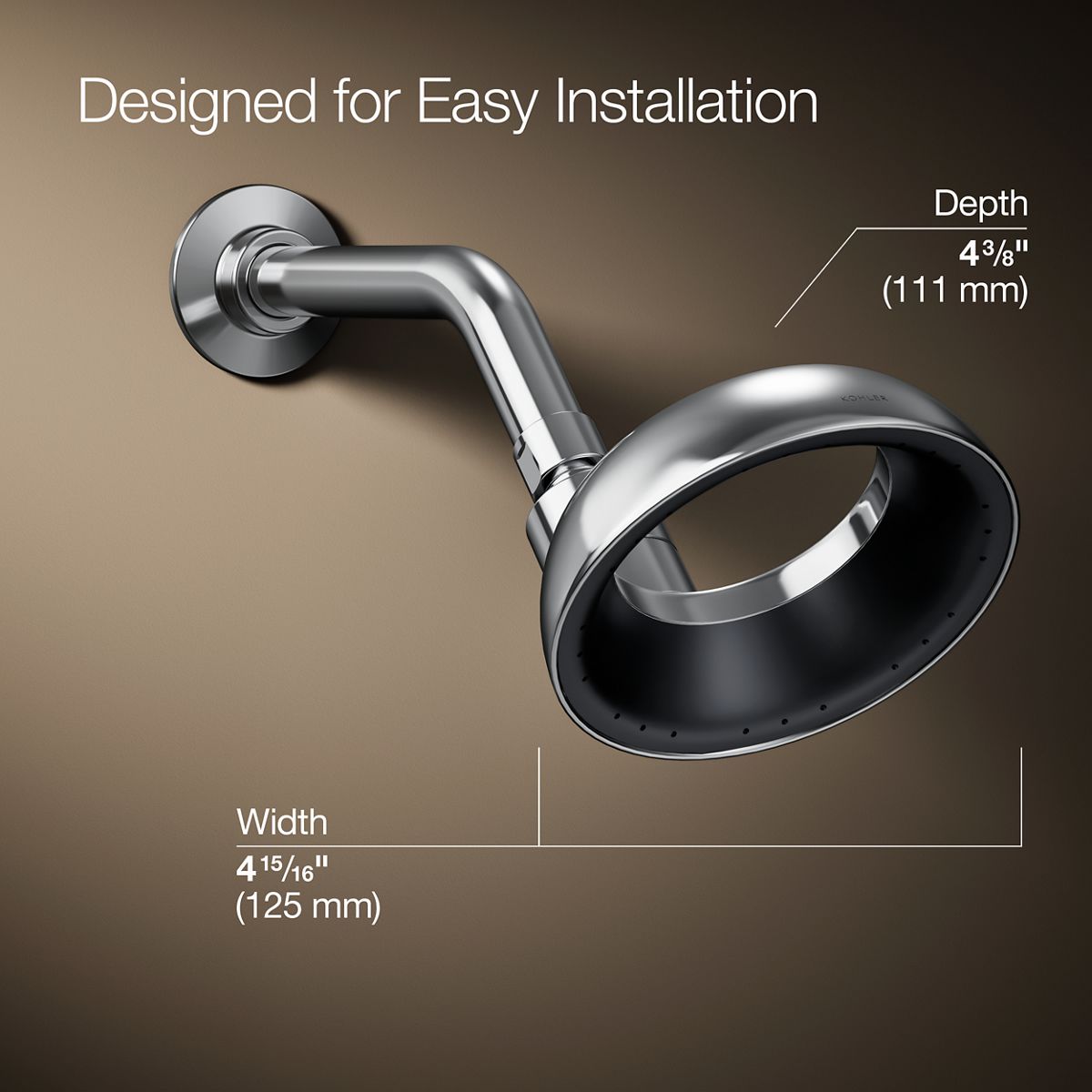 3/4 view of product with dimensions