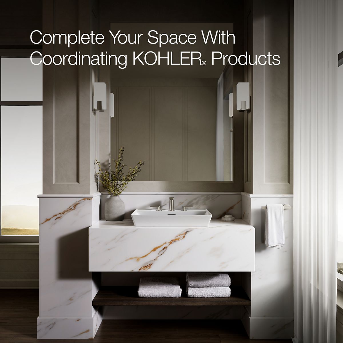 Brazn Rectangle Vessel Bathroom Sink | K-21059-8 | KOHLER