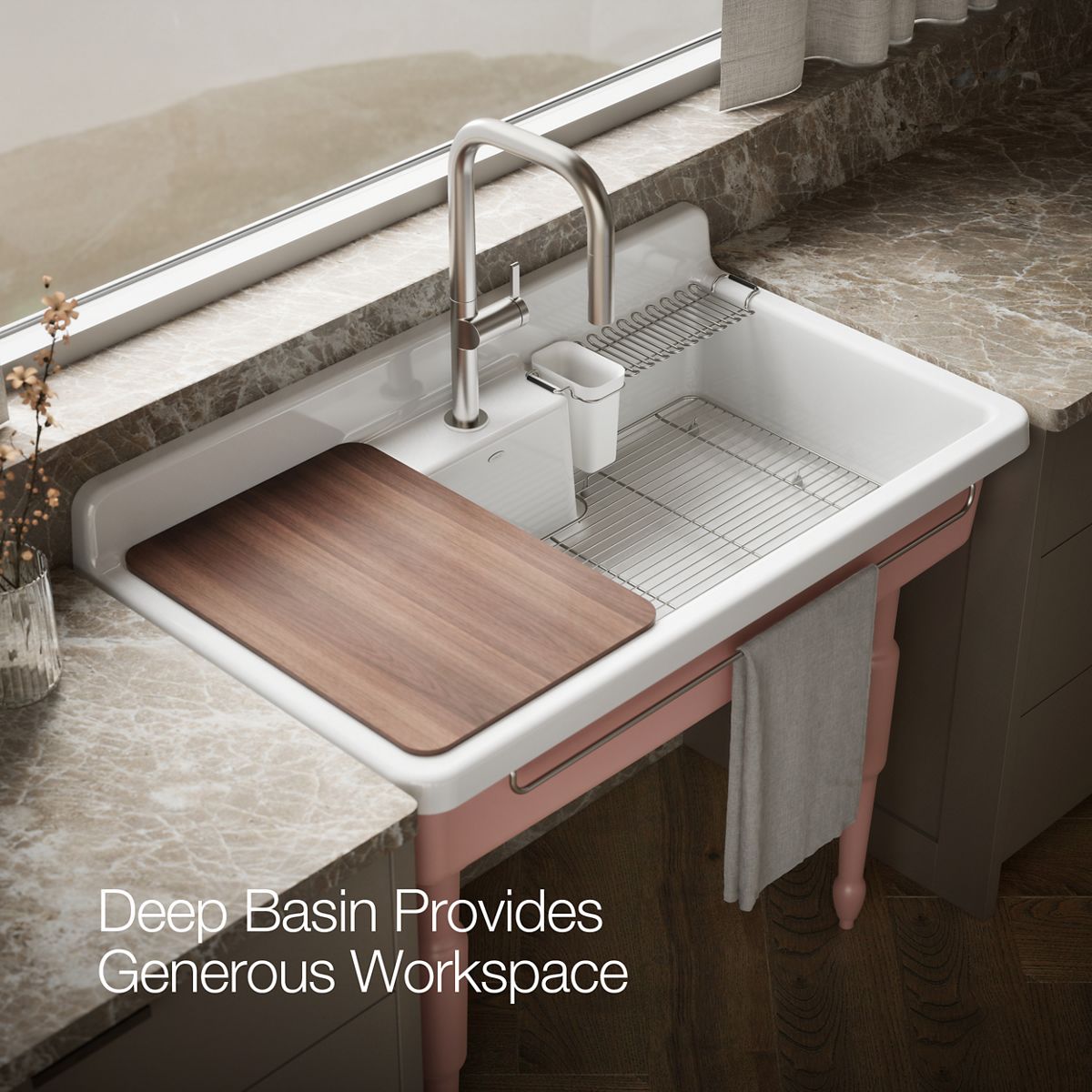 Farmstead Top-/Wall-Mount Kitchen Sink | K-21103-1HPPB | KOHLER