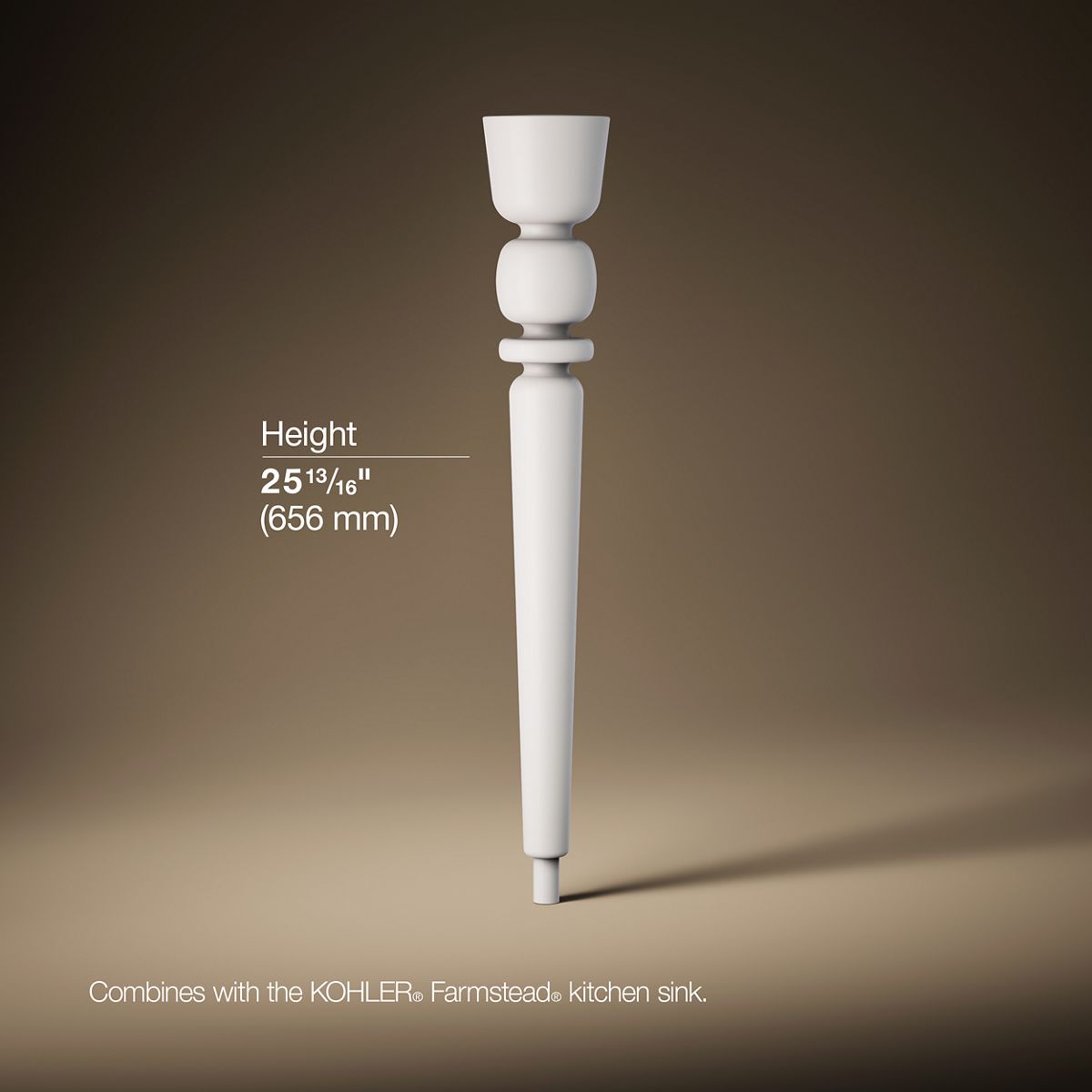 3/4 view of product with dimensions