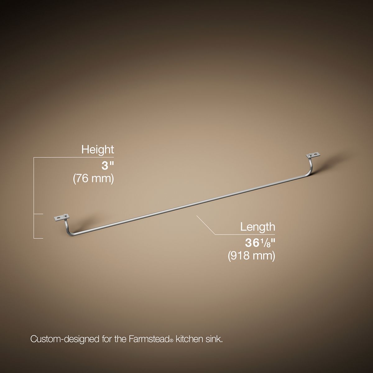 3/4 view of product with dimensions