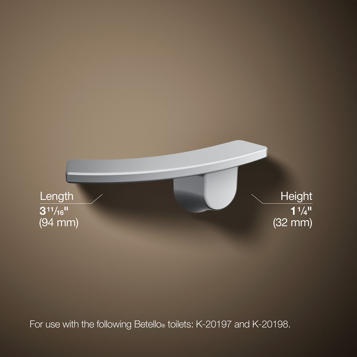 3/4 view of product with dimensions