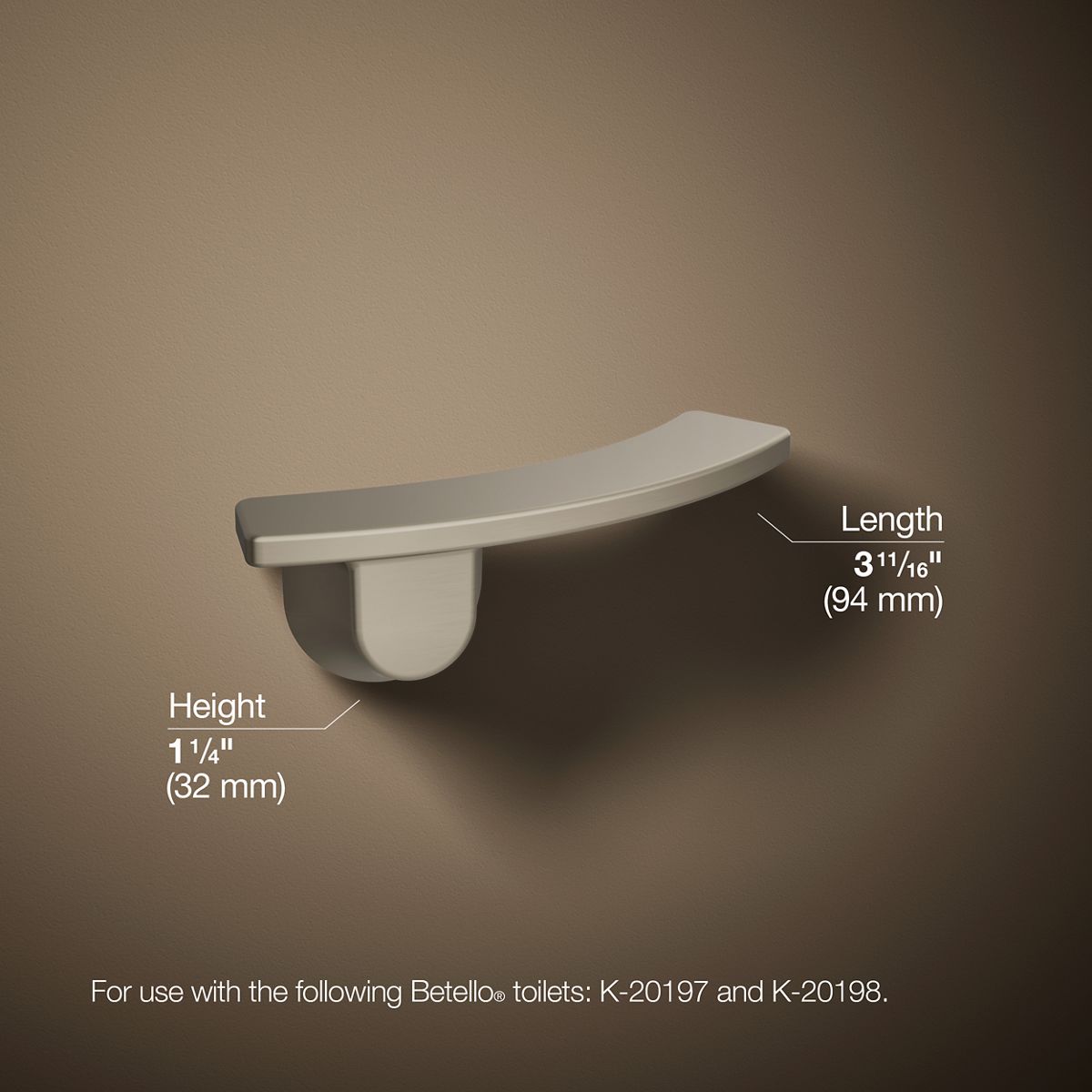 3/4 view of product with dimensions