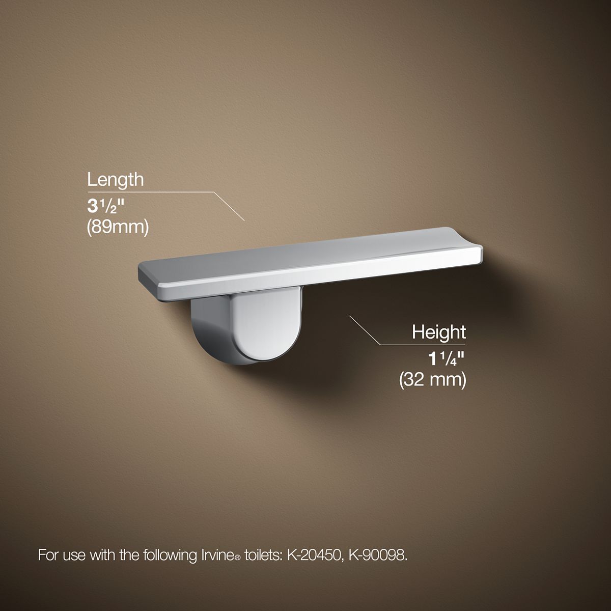 3/4 view of product with dimensions