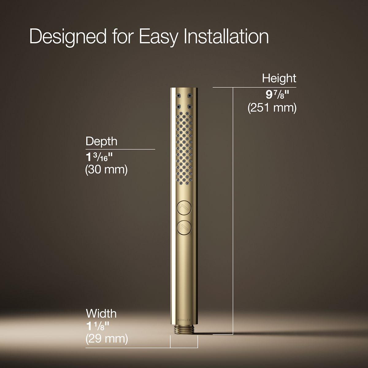 KOH　ライト20本 Shift+ Round Handshower, 2.5 GPM | K-21335 | KOHLER