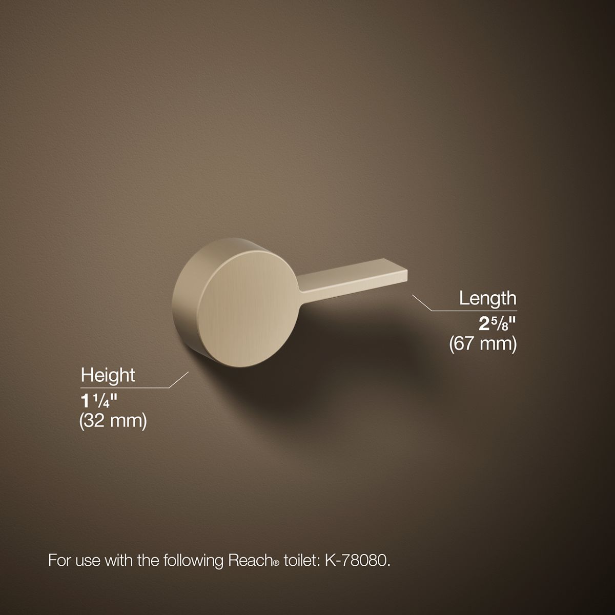 KOHLER | K-21710-L | Reach Left-Hand Trip Lever