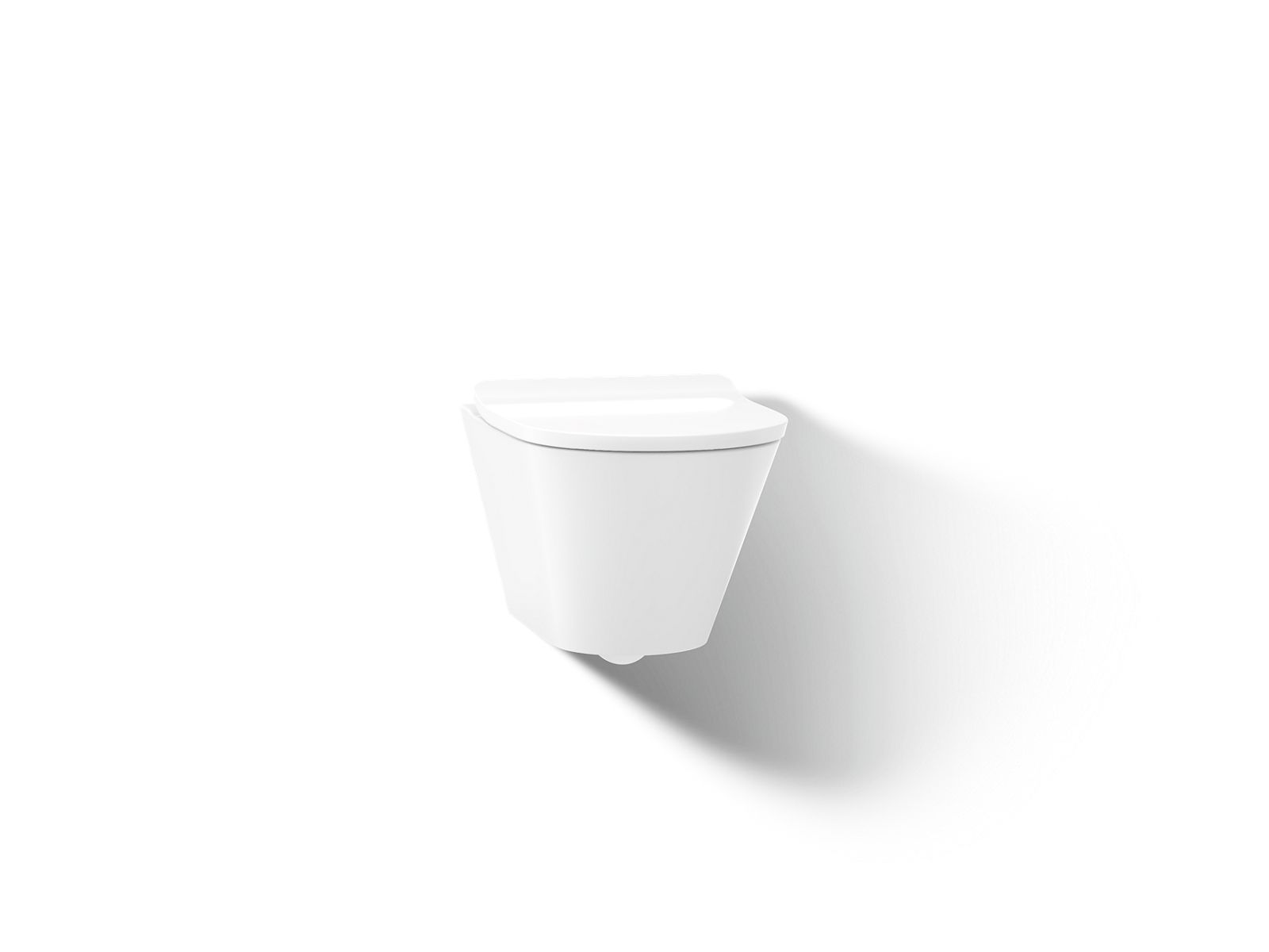 Brazn Wall-hung round-front toilet, dual-flush