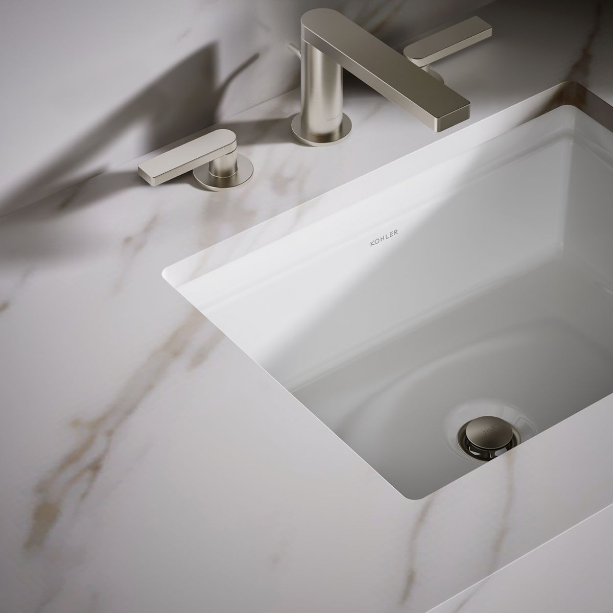 Artifacts Rectangle Undermount Bathroom Sink | K-21783 | KOHLER