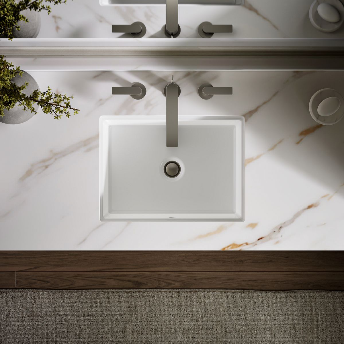 Artifacts Rectangle Undermount Bathroom Sink | K-21783 | KOHLER