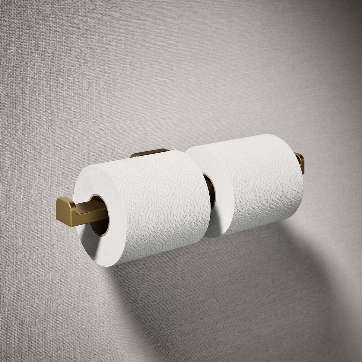フィフティーズ★24kt貼りゴールドパンサー希少✨ Parallel Double Toilet Paper Holder | K-21897 | KOHLER