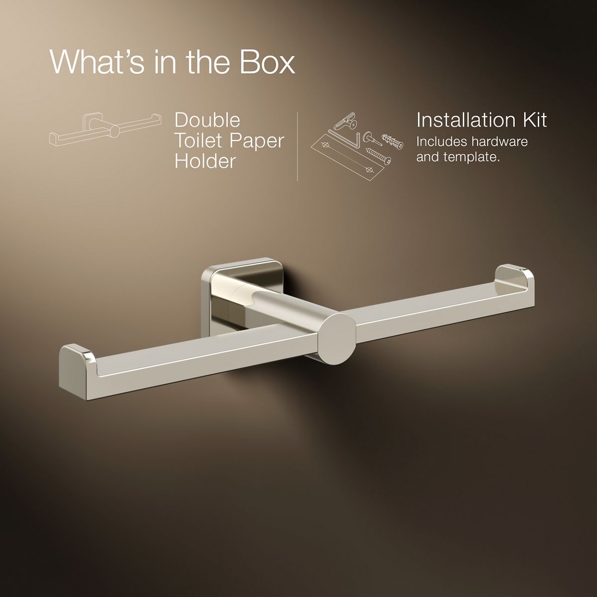 フィフティーズ★24kt貼りゴールドパンサー希少✨ Parallel Double Toilet Paper Holder | K-21897 | KOHLER