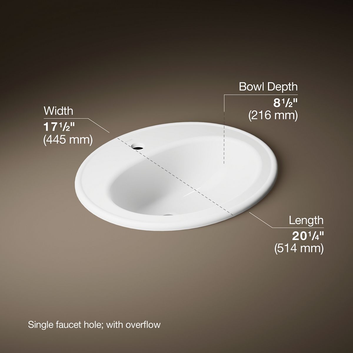 3/4 view of product with dimensions