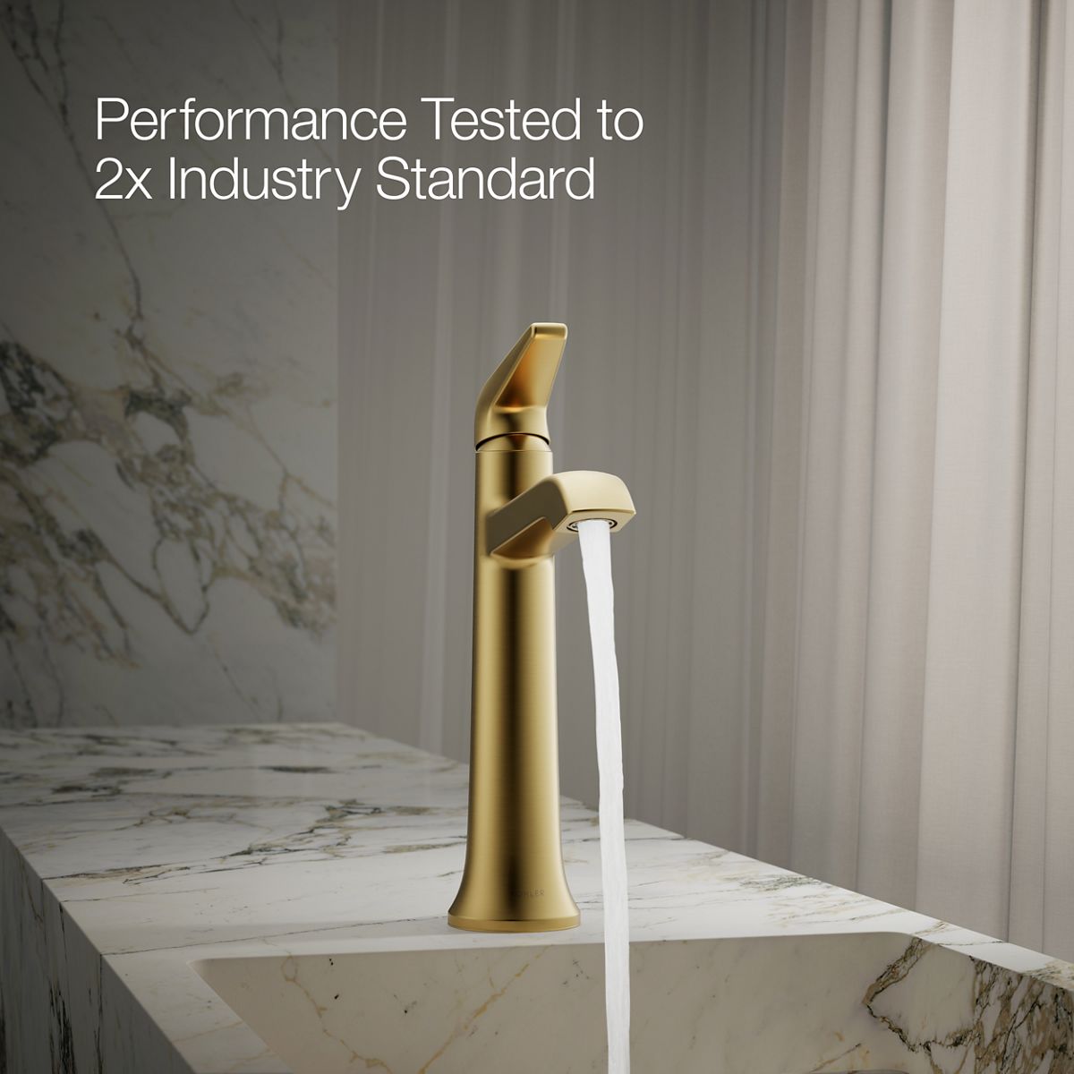 Tempered Tall Single-Handle Bathroom Sink Faucet | K-22023-4 | KOHLER