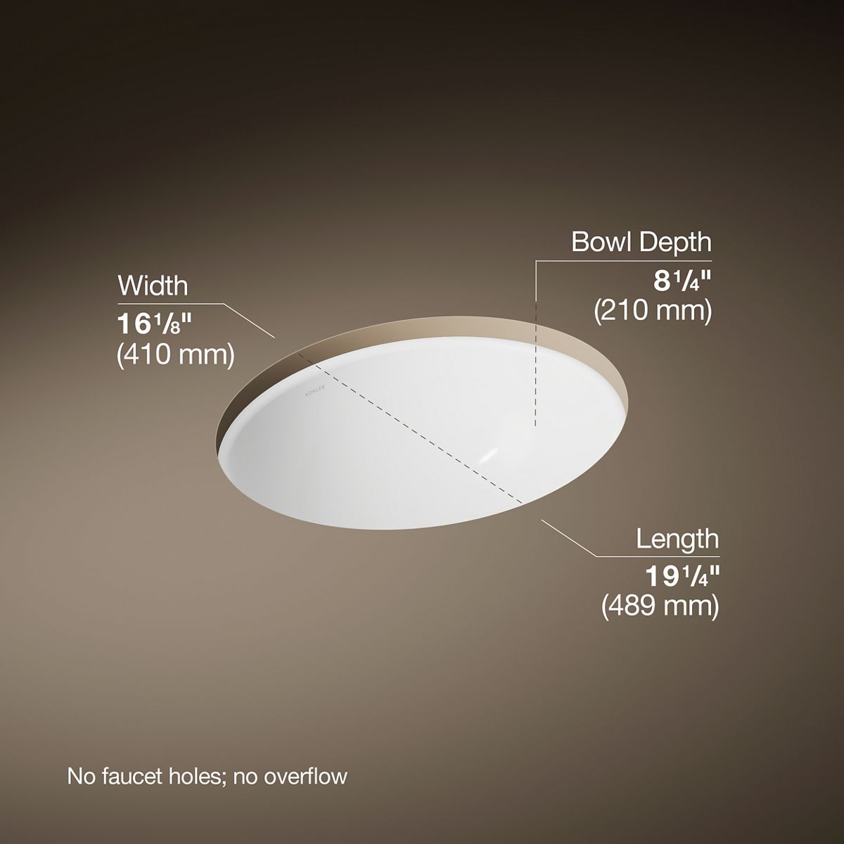 3/4 view of product with dimensions