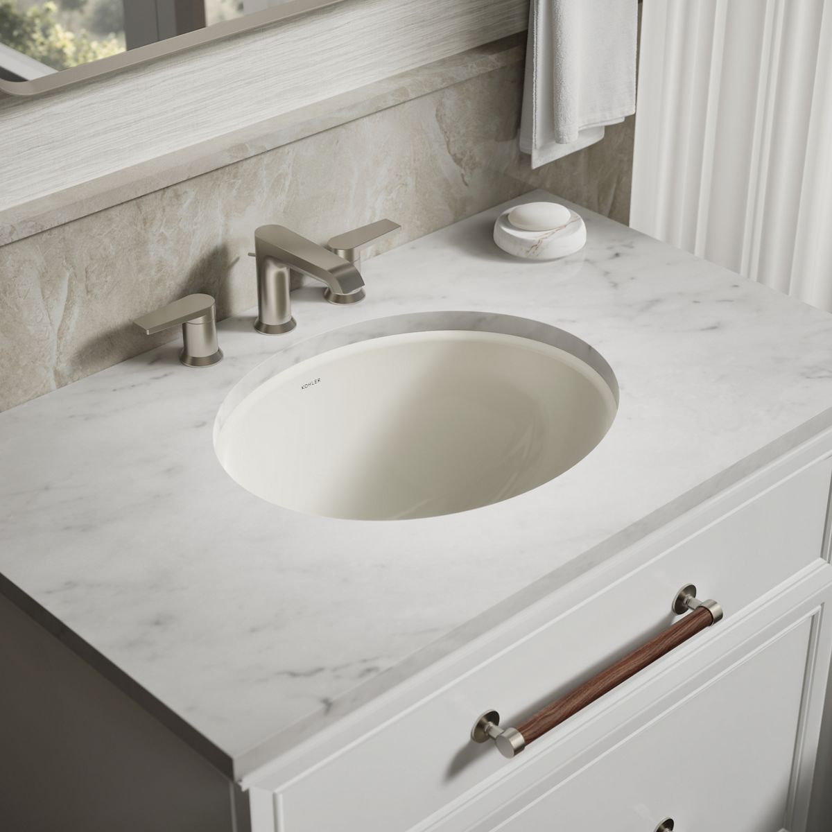 KOHLER | K-2205-G | Caxton Undermount Sink with Glazed Underside