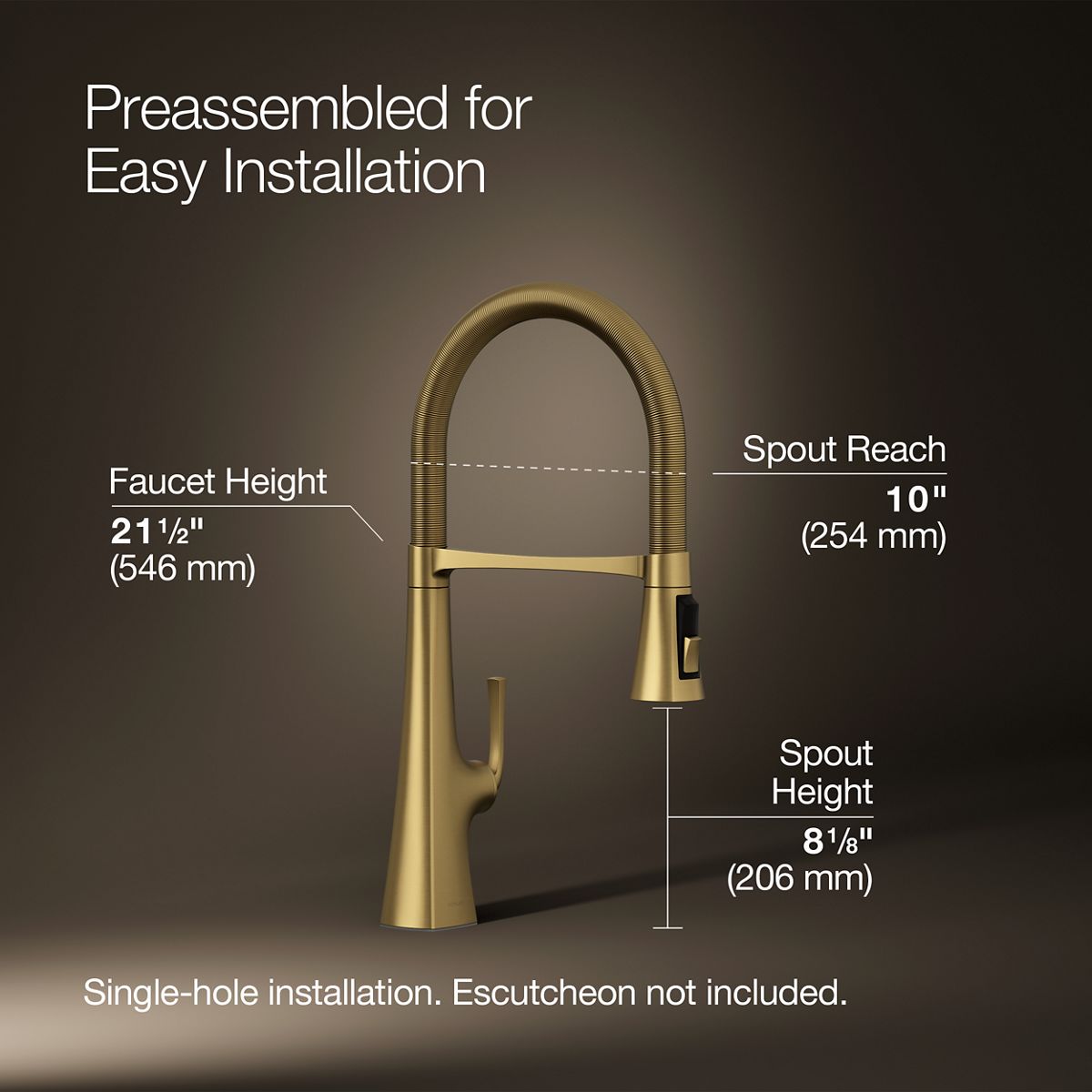 3/4 view of product with dimensions