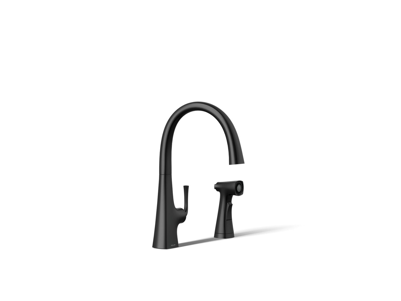 Graze Single-handle kitchen sink faucet with two-function side sprayer