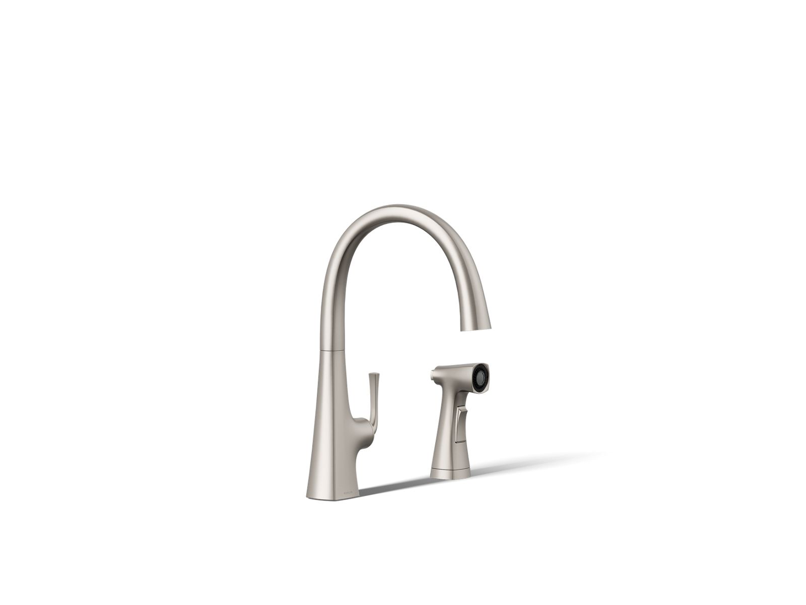 Graze Single-handle kitchen sink faucet with two-function side sprayer