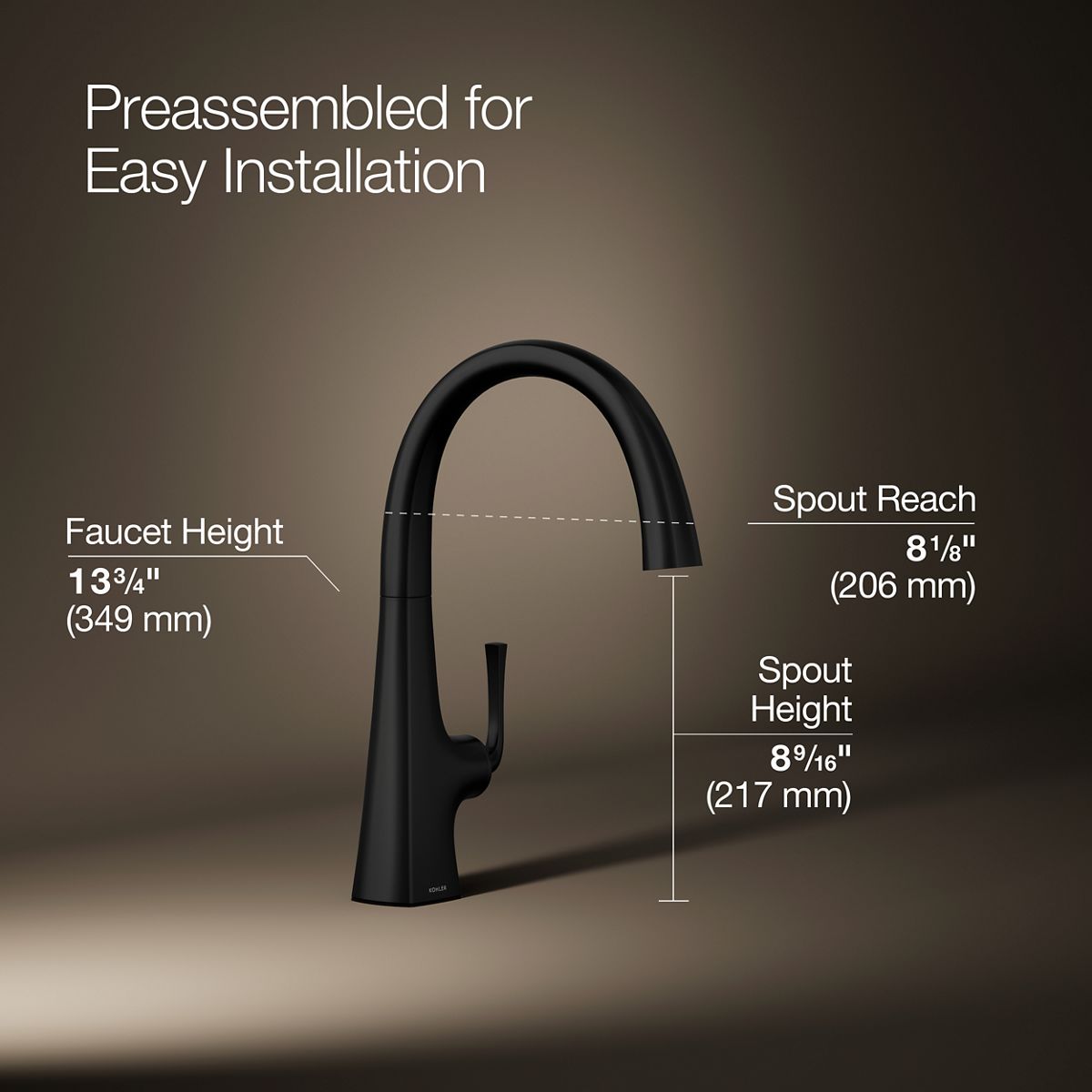 3/4 view of product with dimensions