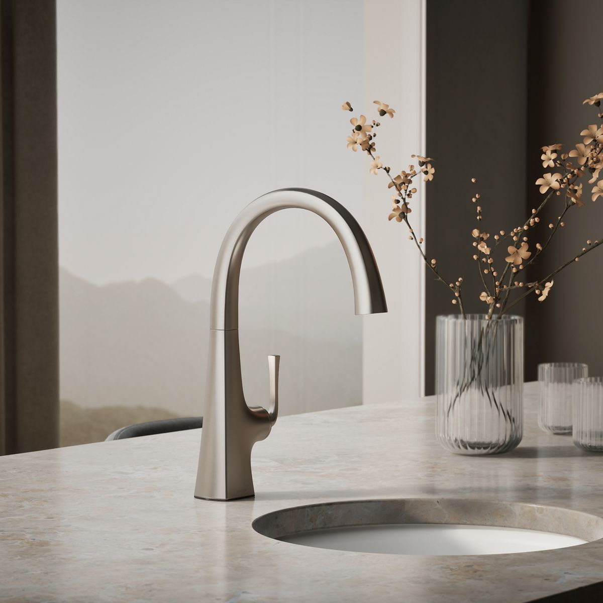 Shows close up detail of product in room
