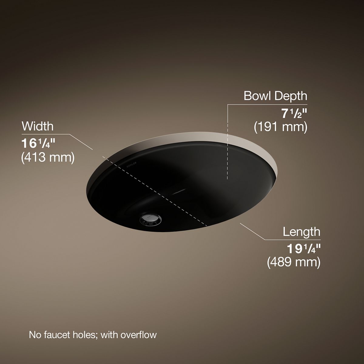 3/4 view of product with dimensions