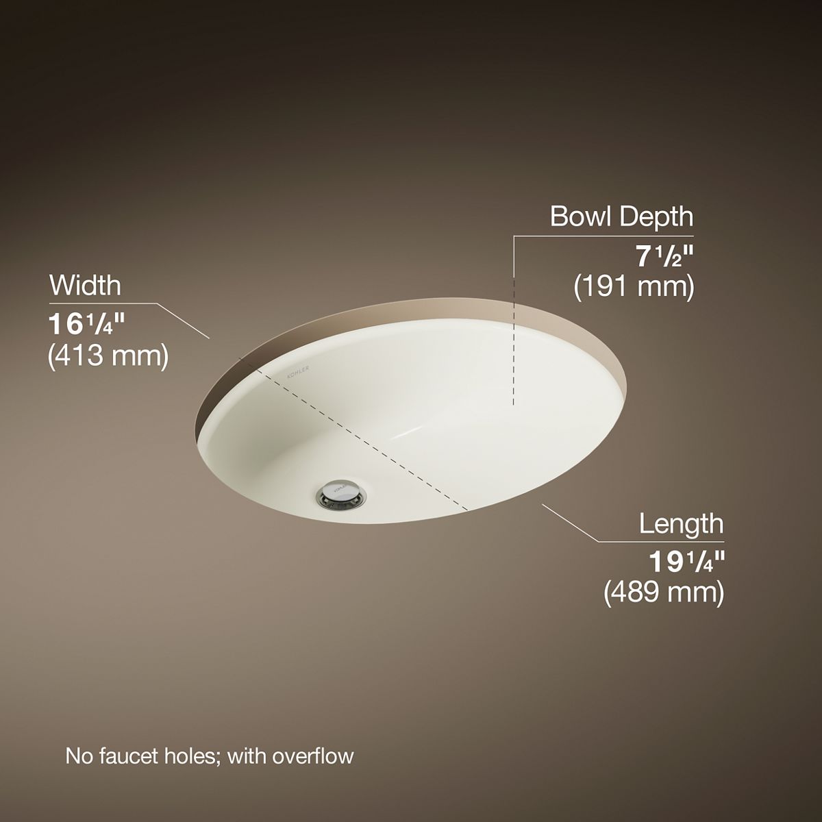 3/4 view of product with dimensions