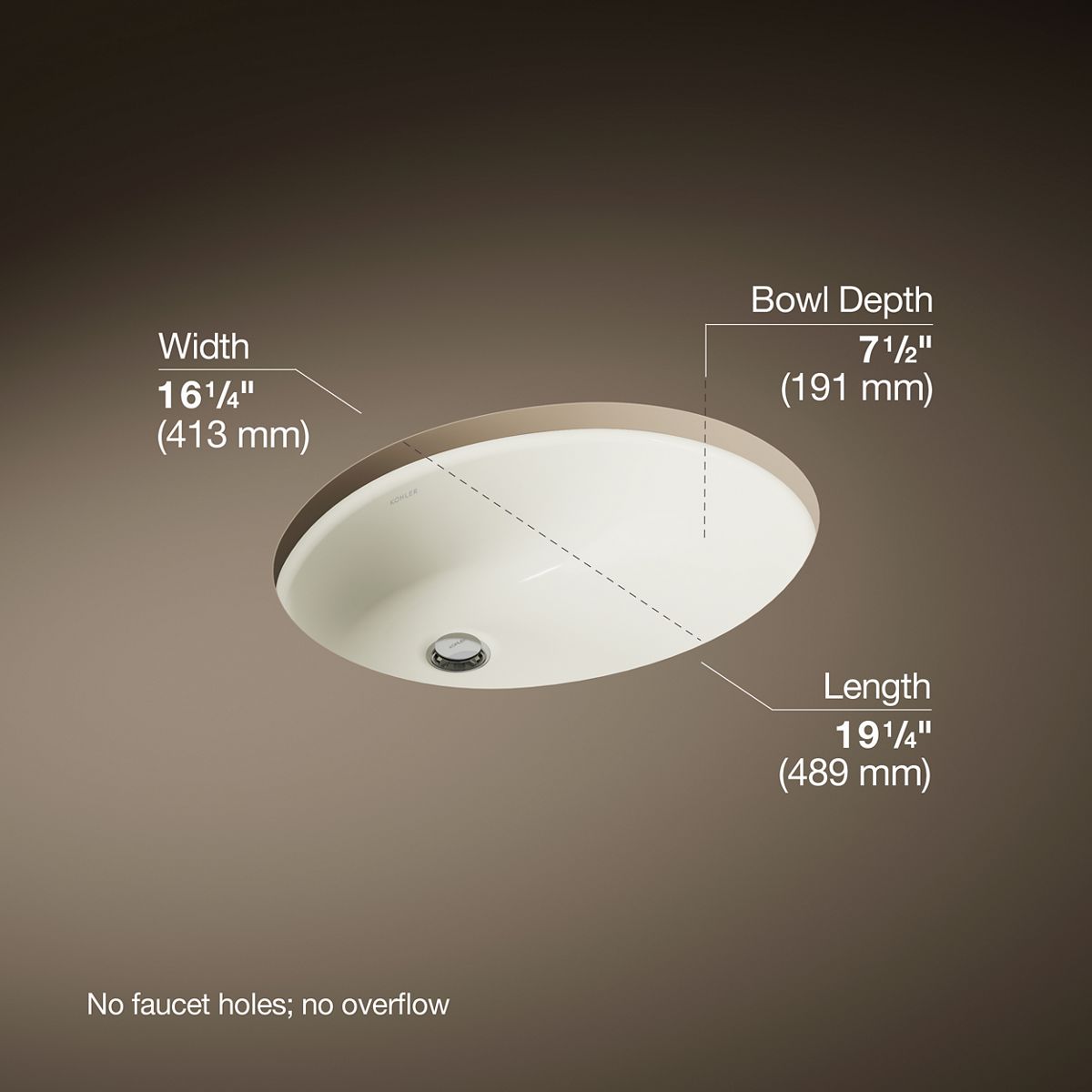 3/4 view of product with dimensions