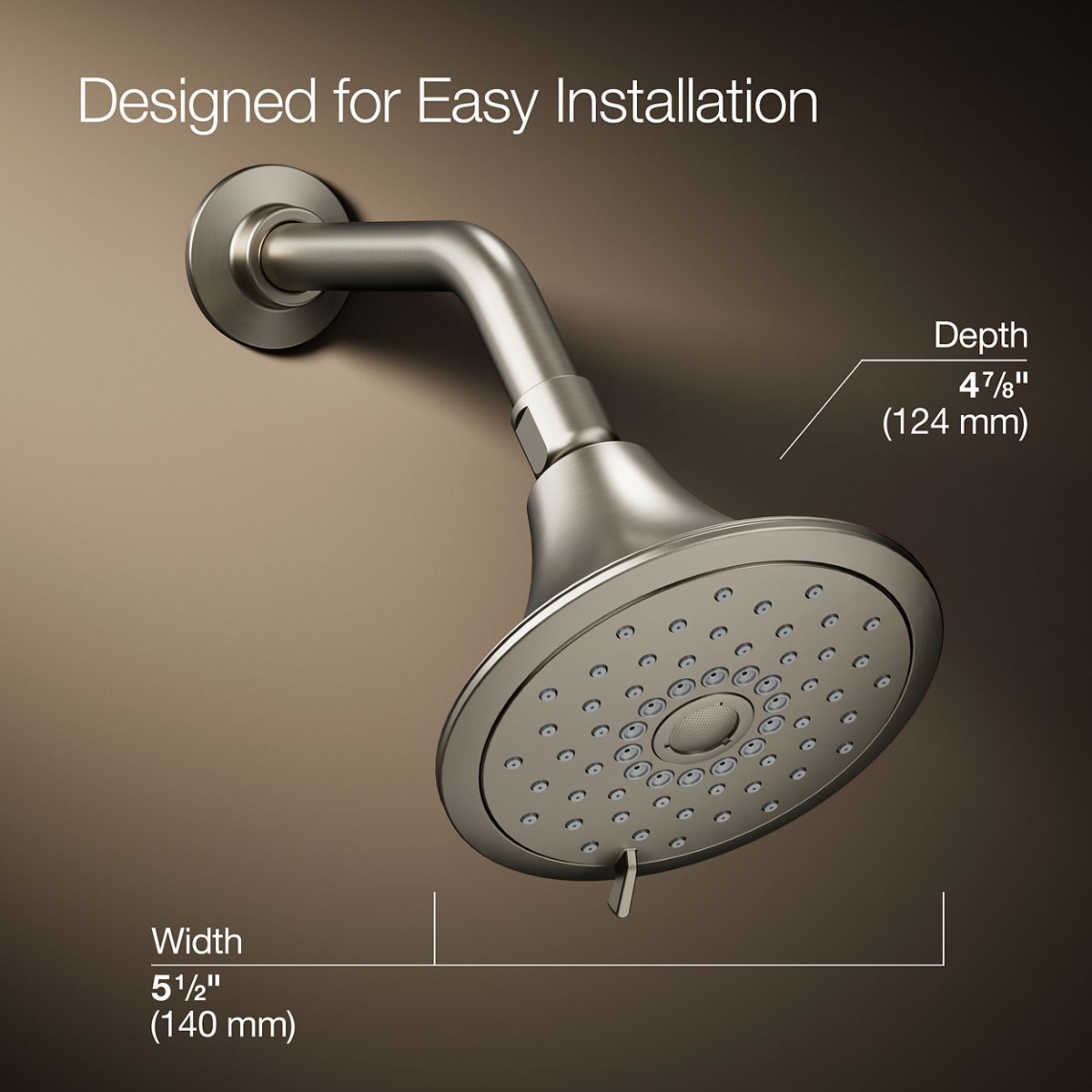 3/4 view of product with dimensions